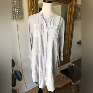 James person gray cotton Button-Up Shirt Dress size 0